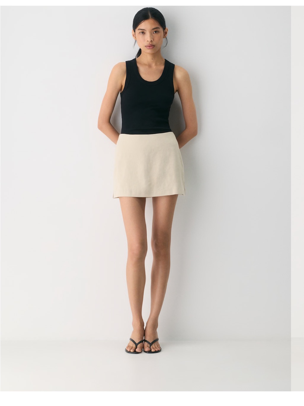Aritzia Cream Mini Skirt